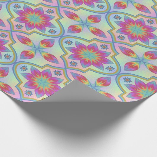 Rainbow Marrakesh Pattern Cadeaupapier (Hoek)