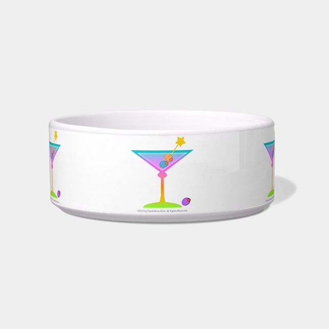 RAINBOW MARTINI COCKTAIL SNACK BOWL VOERBAKJE (Voorkant)