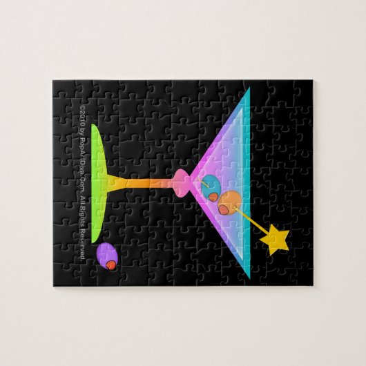 RAINBOW MARTINI PUZZLE OF PUZZLE GIFT SET LEGPUZZEL (Horizontaal)