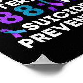 Rainbow Matter 988 Preventie Bewustzijnslint Poster (Hoek)
