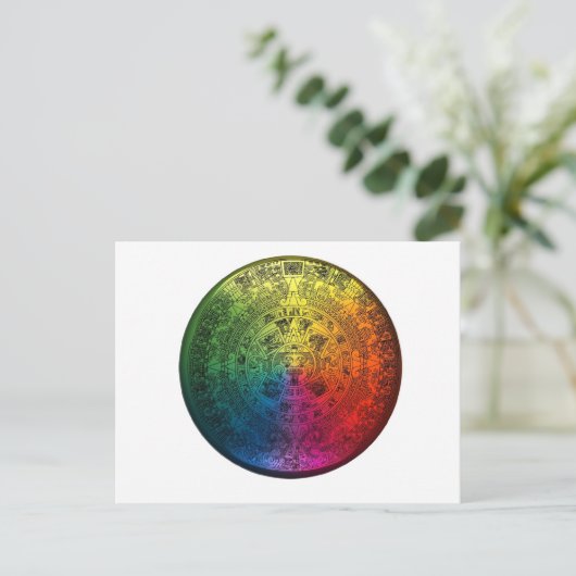Rainbow Mayan Calendar Briefkaart (Staand voorkant)