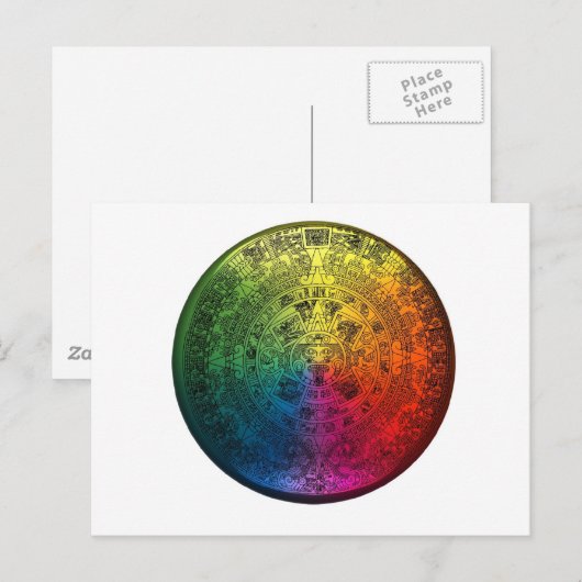 Rainbow Mayan Calendar Briefkaart (Voorkant / Achterkant)