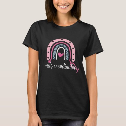 Rainbow mds coördinator verpleegster t-shirt (Voorkant)