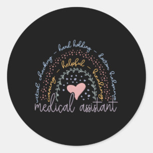 Rainbow Medisch Assistent Ronde Sticker