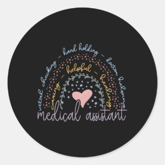 Rainbow Medisch Assistent Ronde Sticker