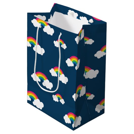 Rainbow Medium Gift Bag Cadeauzakje (Voorkant Gekanteld)