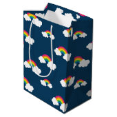 Rainbow Medium Gift Bag Cadeauzakje (Achterkant Gekanteld)
