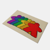 Rainbow Meeple Board Game Vooringang Deurmat (Schuin)