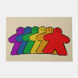 Rainbow Meeple Board Game Vooringang Deurmat