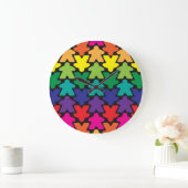 Rainbow Meeple Clock Grote Klok (Huis)