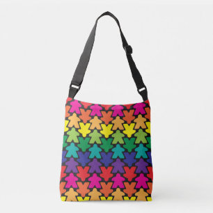 Rainbow Meeple Cross Body Bag Crossbody Tas
