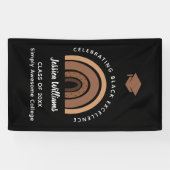 Rainbow Melanin Black Excellence Class Year Afstud Spandoek (Horizontaal)