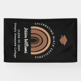 Rainbow Melanin Black Excellence Class Year Afstud Spandoek