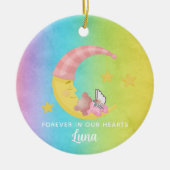 Rainbow Memorial Girl Baby verliest kerstmis Keramisch Ornament (Voorkant)