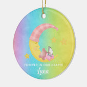Rainbow Memorial Girl Baby verliest kerstmis Keramisch Ornament (Links)