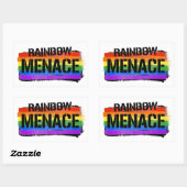 Rainbow Menace T-shirt Rechthoekige Sticker (Vel)