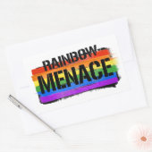 Rainbow Menace T-shirt Rechthoekige Sticker (Envelop)