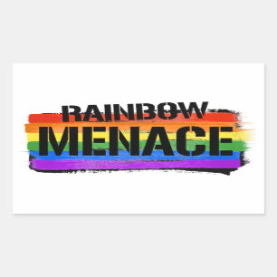 Rainbow Menace T-shirt Rechthoekige Sticker