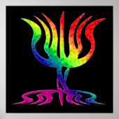 Rainbow Menorah Poster (Voorkant)