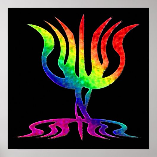 Rainbow Menorah Poster (Voorkant)