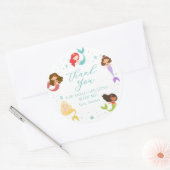 Rainbow Mermaid Bedankt Stickers (Envelop)