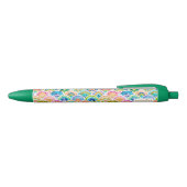 Rainbow Mermaid Colorful Scallop Zwarte Inkt Pen (Bovenkant)