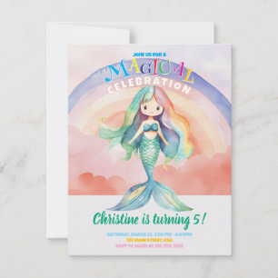 Rainbow Mermaid Flat Kaart