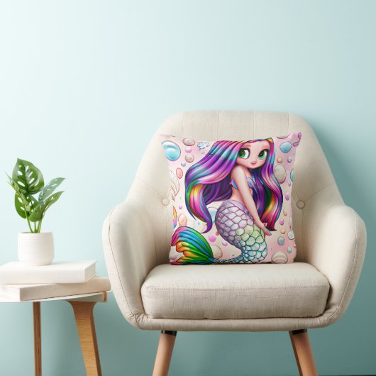 Rainbow Mermaid Kussen (Stoel)