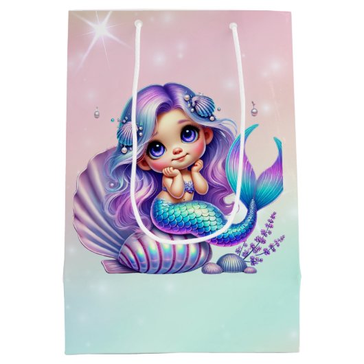 Rainbow Mermaid Medium Cadeauzakje (Achterkant)