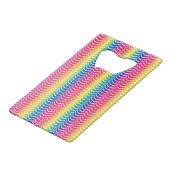 Rainbow Mermaid Pride Creditkaart Flessenopener (Achterkant Gekanteld)