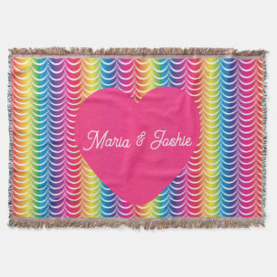 Rainbow Mermaid Pride Heart Deken