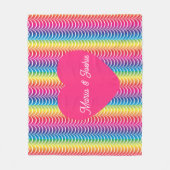 Rainbow Mermaid Pride Heart Fleece Deken (Voorkant)