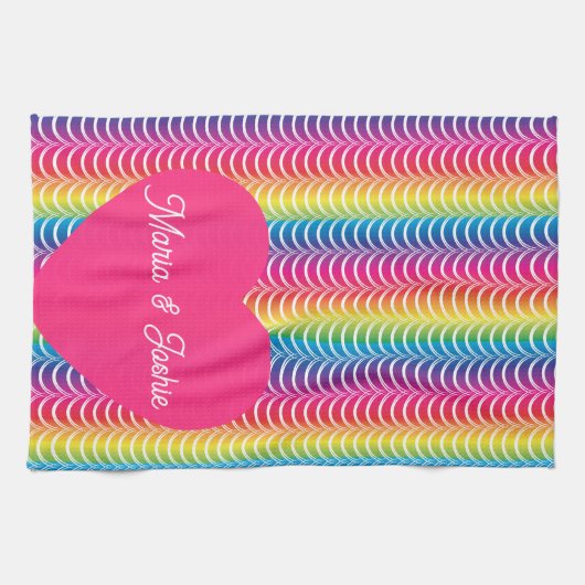 Rainbow Mermaid Pride Heart Theedoek (Horizontaal)