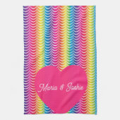 Rainbow Mermaid Pride Heart Theedoek (Verticaal)