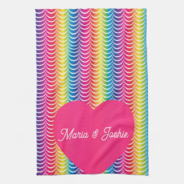 Rainbow Mermaid Pride Heart Theedoek