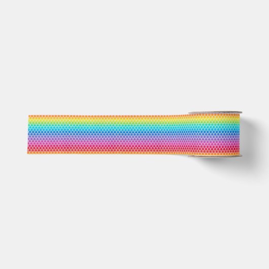 Rainbow mermaid Ribbon Grosgrain Lint (Voorkant)