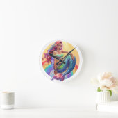 Rainbow Mermaid Ronde Klok (Huis)