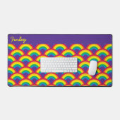 Rainbow Mermaid Scale, aangepaste naam Bureaumat (Keyboard & Muis)