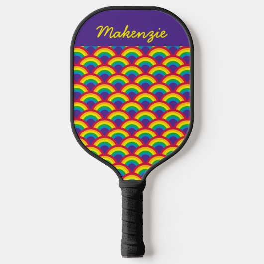Rainbow Mermaid Scale, aangepaste naam Pickleball Paddle (Voorkant)