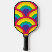Rainbow Mermaid Scale, aangepaste naam Pickleball Paddle (Achterkant)