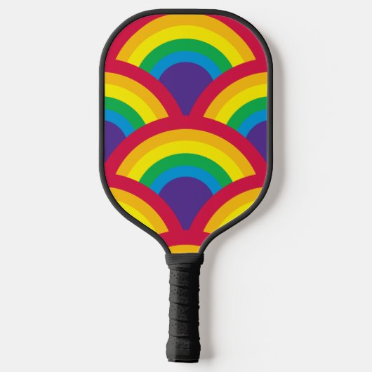 Rainbow Mermaid Scale, aangepaste naam Pickleball Paddle (Achterkant)