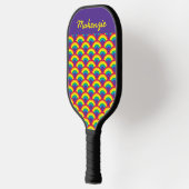Rainbow Mermaid Scale, aangepaste naam Pickleball Paddle (Links)