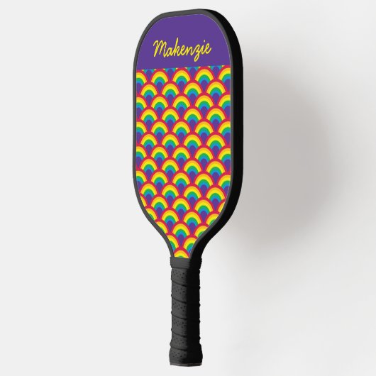 Rainbow Mermaid Scale, aangepaste naam Pickleball Paddle (Links)