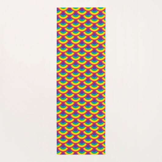 Rainbow Mermaid Scale, aangepaste naam Yogamat (Achterkant)