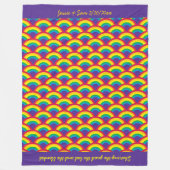 Rainbow Mermaid Scale Fleece Deken (Voorkant)