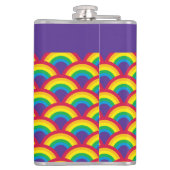 Rainbow Mermaid Scale - Grote aangepaste naam Heupfles (Achterkant)