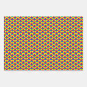 Rainbow Mermaid Scale Stripe and Dot Inpakpapier Vel (Voorkant)