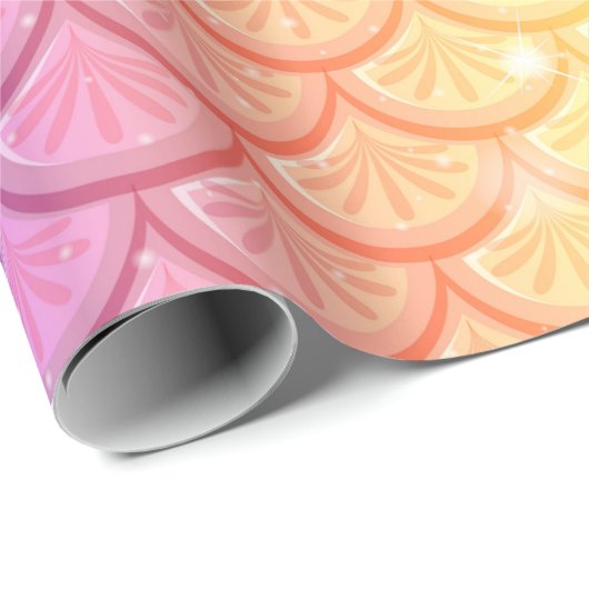 Rainbow Mermaid Scales Cadeaupapier (Rol Hoek)