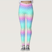 Rainbow Mermaid Scales Leggings (Voorkant)