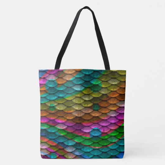 Rainbow Mermaid Scales Tote Bag (Voorkant)